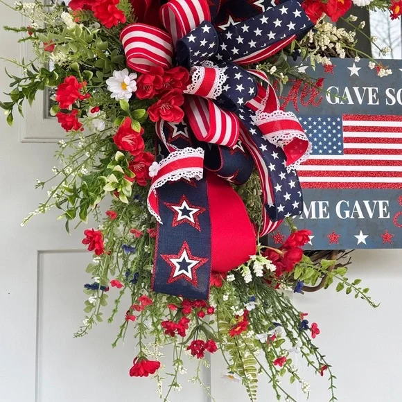 “All Gave Some” Patriotic Wreath - Picture 5 of 6